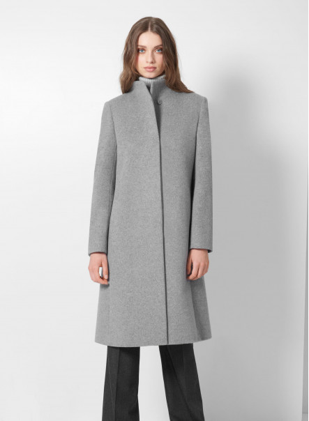 Wool and cashmere grey coat