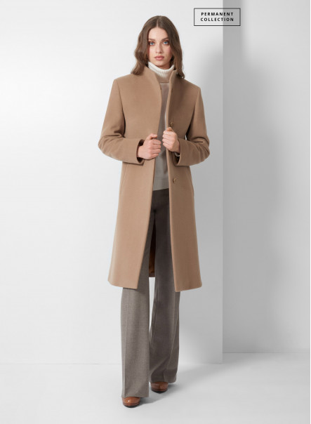 Wool and cashmere camel coat