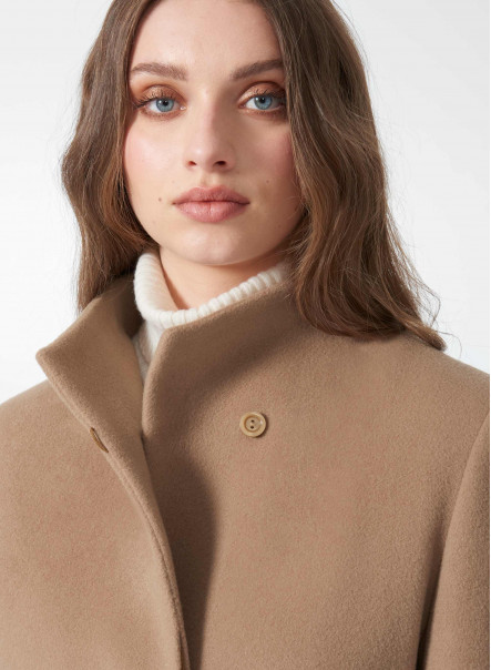 Wool and cashmere camel coat