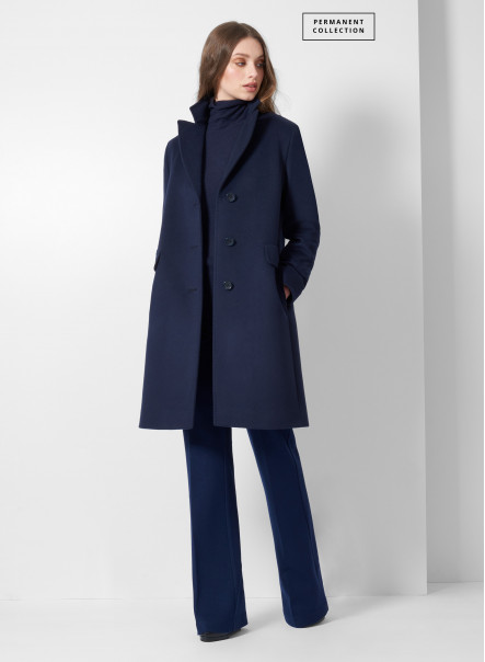 Wool and cashmere blue coat