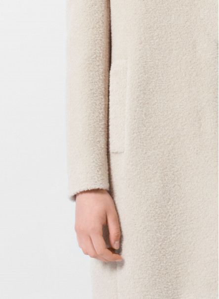 Mantel aus Alpaka und Wolle mit umklappbarem Reverskragen