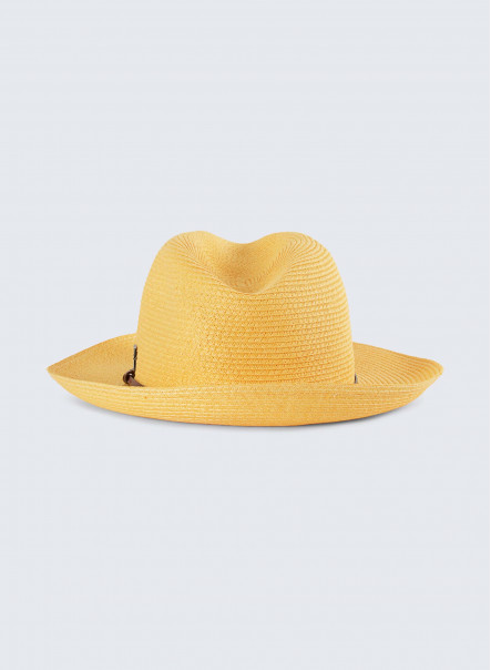 Hut mit breiter Krempe gelb