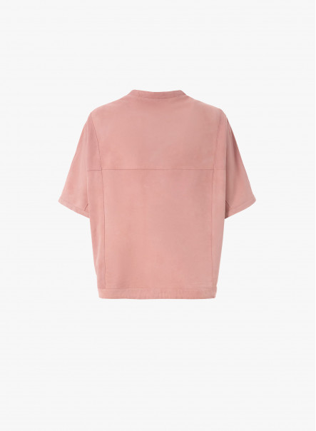 Suede leather pink cape