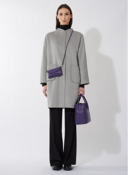 Crossbody Shoulder Leather Bag Purple