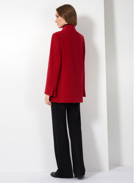 Cappotto corto rosso in lana e cashmere - Cinzia Rocca