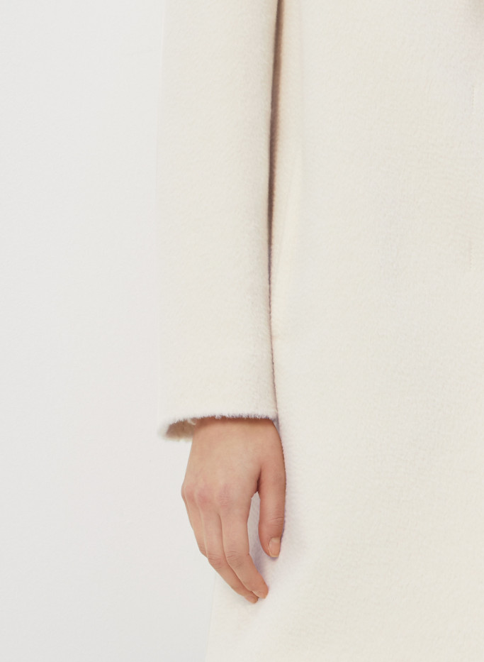 Short coat in alpaca and wool with nylon details - Cinzia Rocca