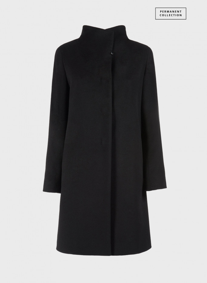 Cashmere coat with high stand collar - Cinzia Rocca