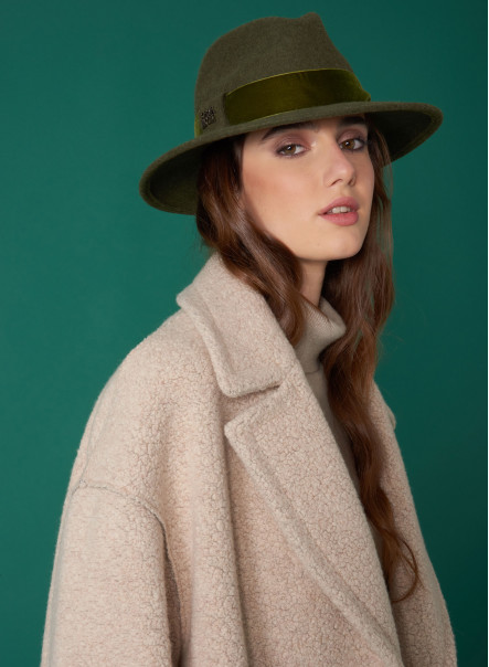 Cappello fedora in feltro di lana