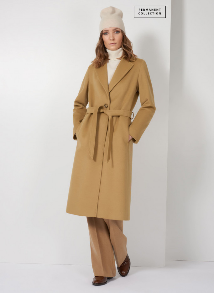 Camel coat with on sale belt