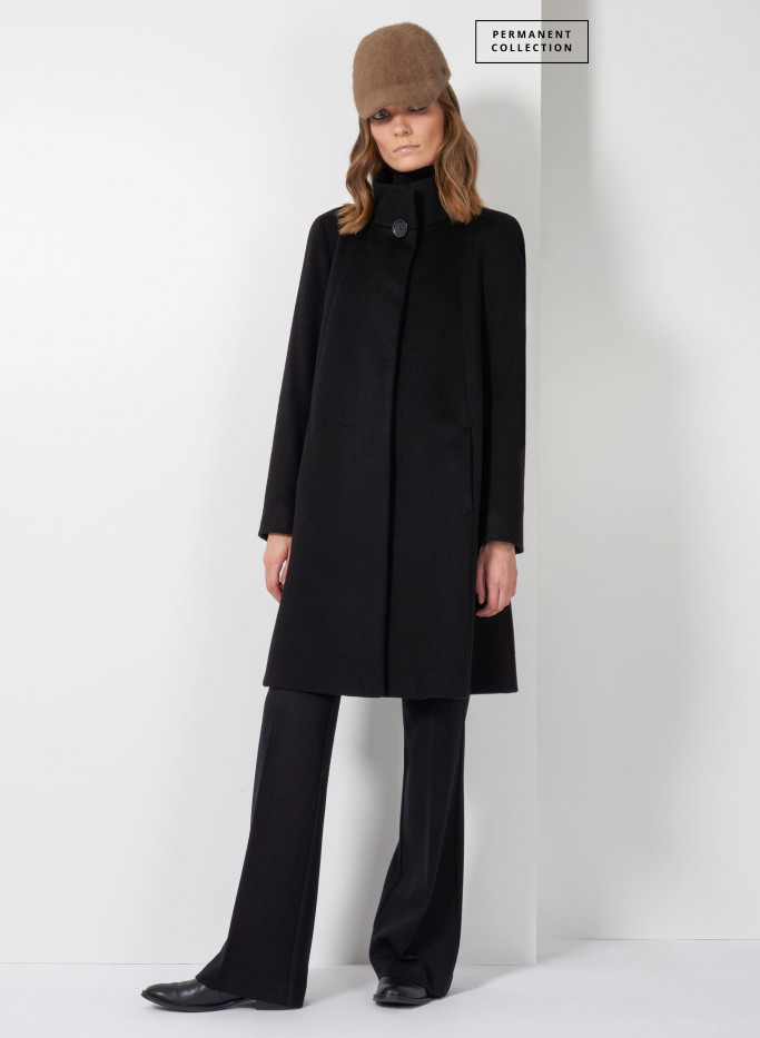 Black cashmere coat