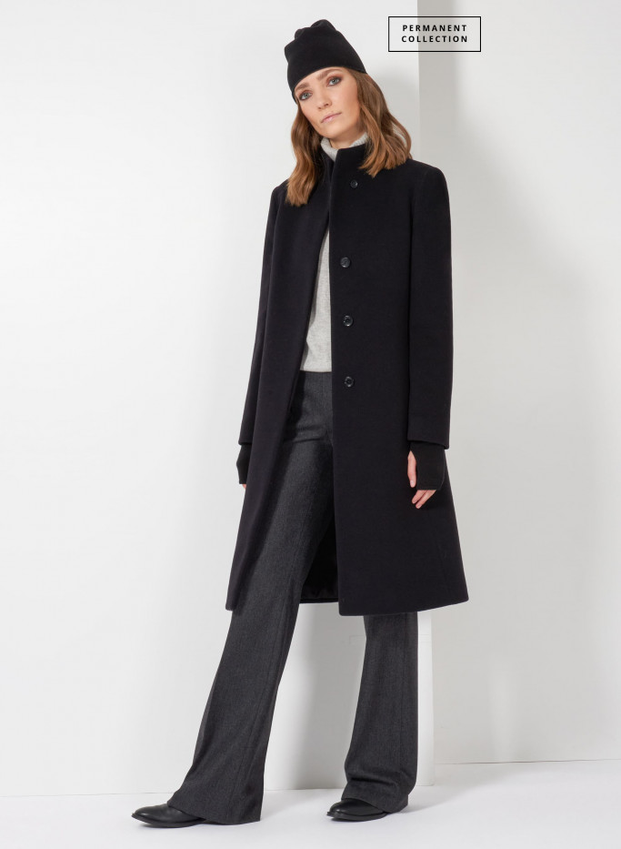 Wool and cashmere black coat Cinzia Rocca