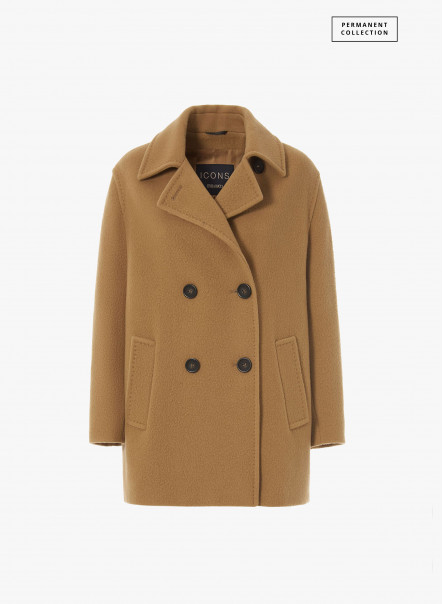 Camel wool peacoat on sale women's