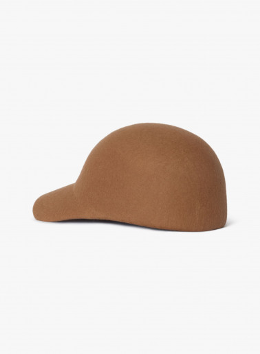 Camel wool felt baseball hat
