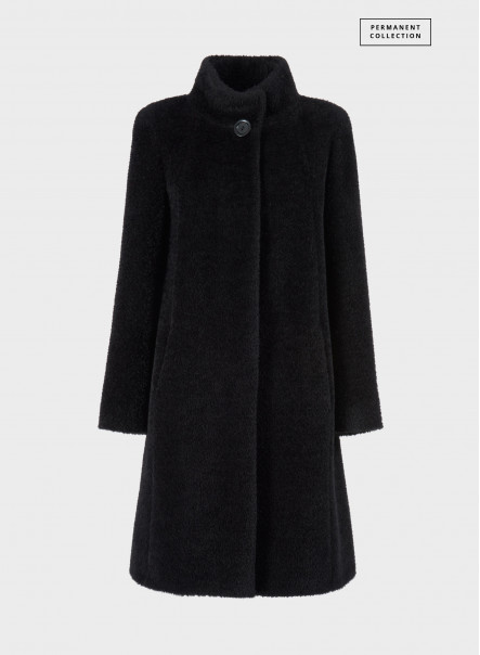 Wool and alpaca flared coat