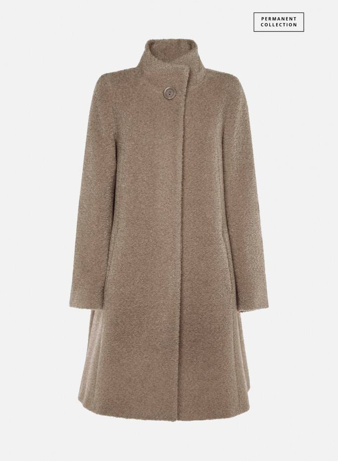 Wool and alpaca flared coat Cinzia Rocca