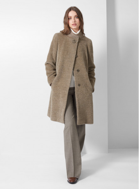 Wool and alpaca flared coat