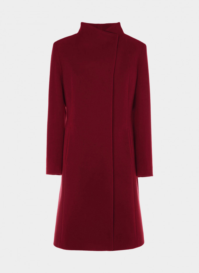 Wool and cashmere coat with asymmetric closure Cinzia Rocca