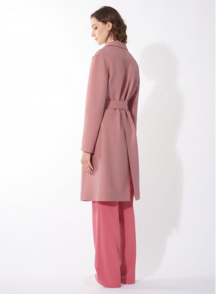 Pink boiled wool outlet coat