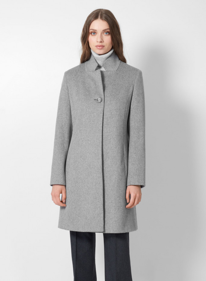 Coat with inverted notch collar in wool | Cinzia Rocca