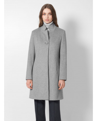 Coat with inverted notch collar in wool | Cinzia Rocca