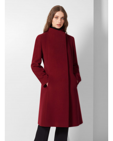 Wool and cashmere coat with asymmetric closure | Cinzia Rocca