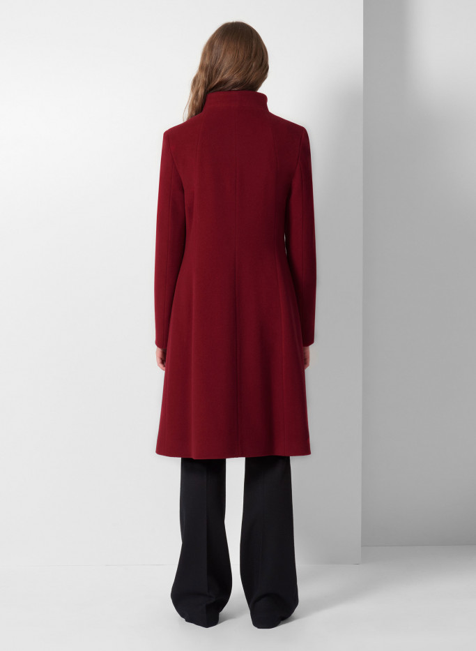 Wool and cashmere coat with asymmetric closure - Cinzia Rocca