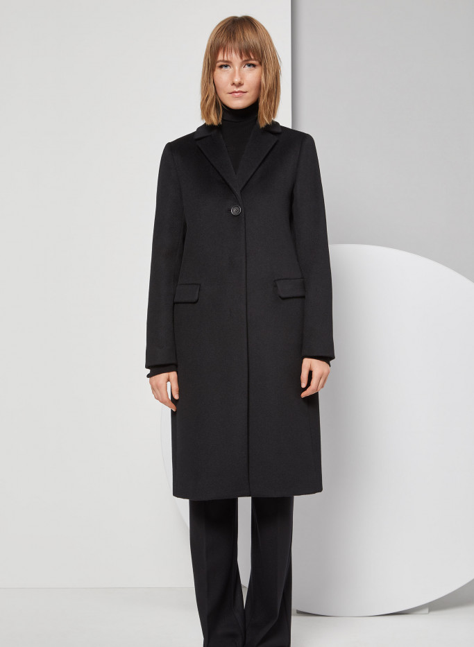 Wool coat with small notch collar | Cinzia Rocca