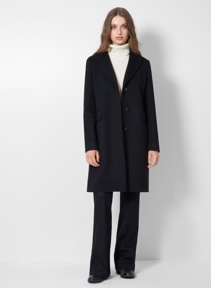 Wool and cashmere coat with notch collar | Cinzia Rocca