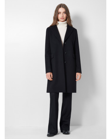 Wool and cashmere coat with notch collar | Cinzia Rocca