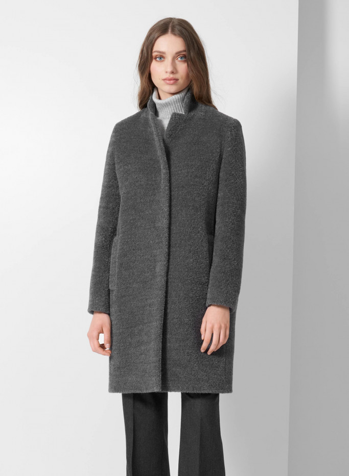 Wool and alpaca coat with inverted notch collar | Cinzia Rocca