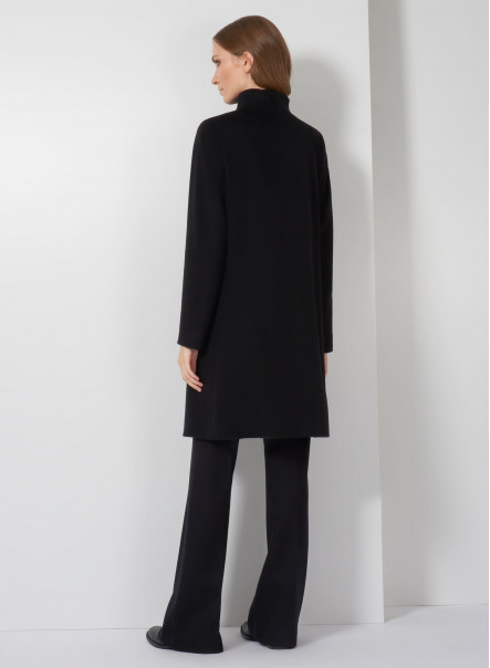 Cashmere coat with high stand collar | Cinzia Rocca