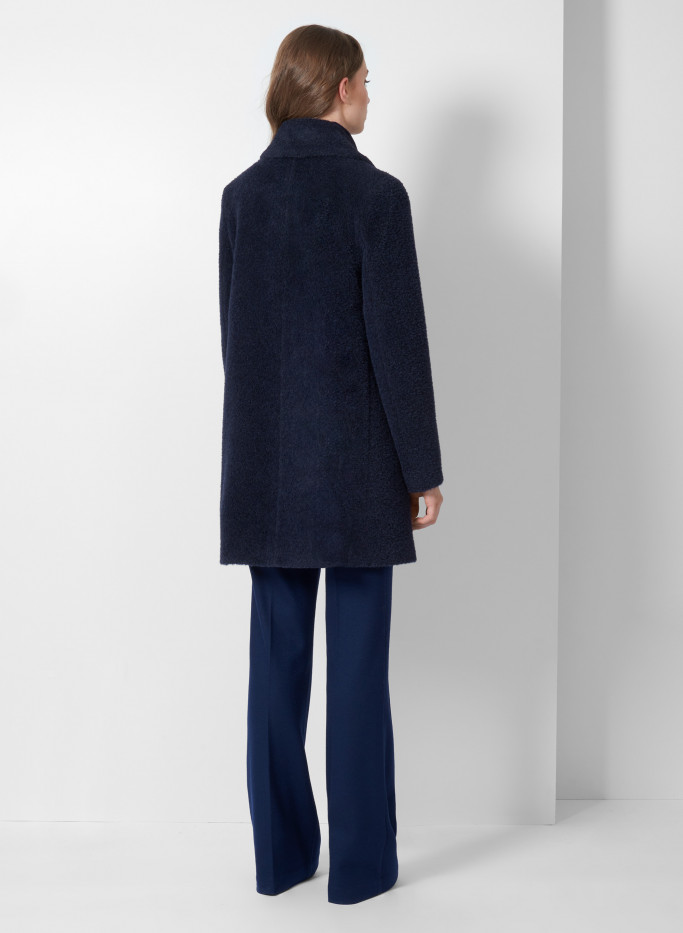 Wool and alpaca coat with crossover collar | Cinzia Rocca