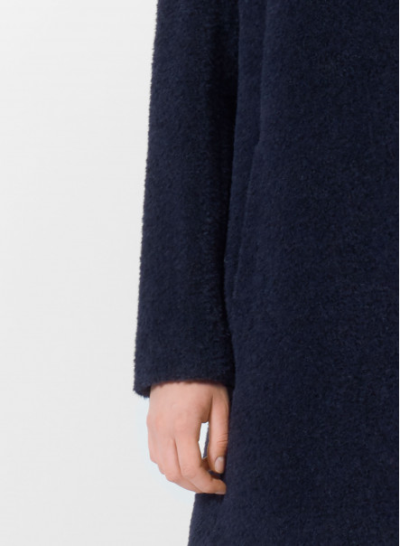 Wool and alpaca coat with crossover collar | Cinzia Rocca