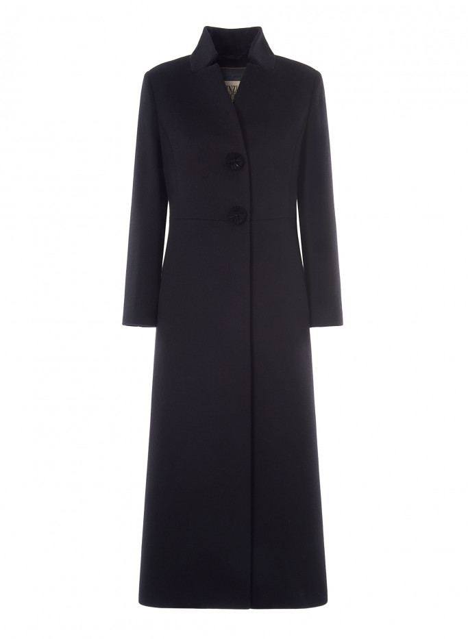 Redingote coat in wool with lurex details | Cinzia Rocca