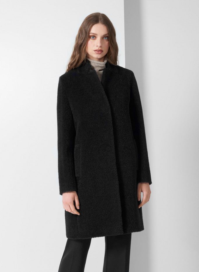 Wool and alpaca coat with inverted notch collar - Cinzia Rocca