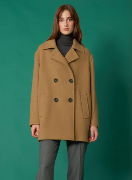 Belted Short Wrap Pea Coat - Ready-to-Wear 1A91SQ