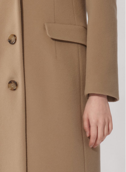 Light camel wool and cashmere long coat | Cinzia Rocca