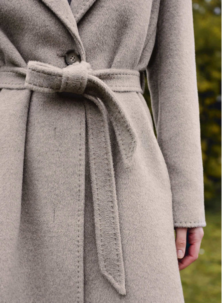 Belted cacha coat with notch collar | Cinzia Rocca