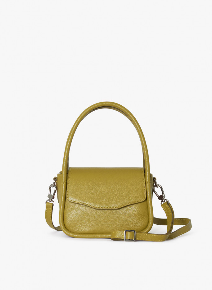 COACH Crossbody Pouch In Polished Pebble Leather in Green