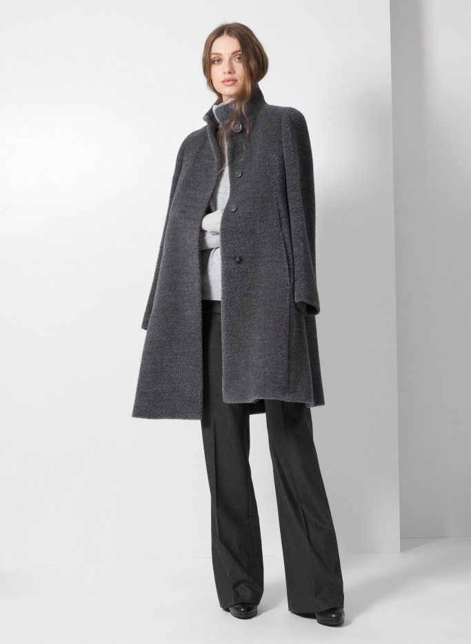 Wool and alpaca flared coat - Cinzia Rocca