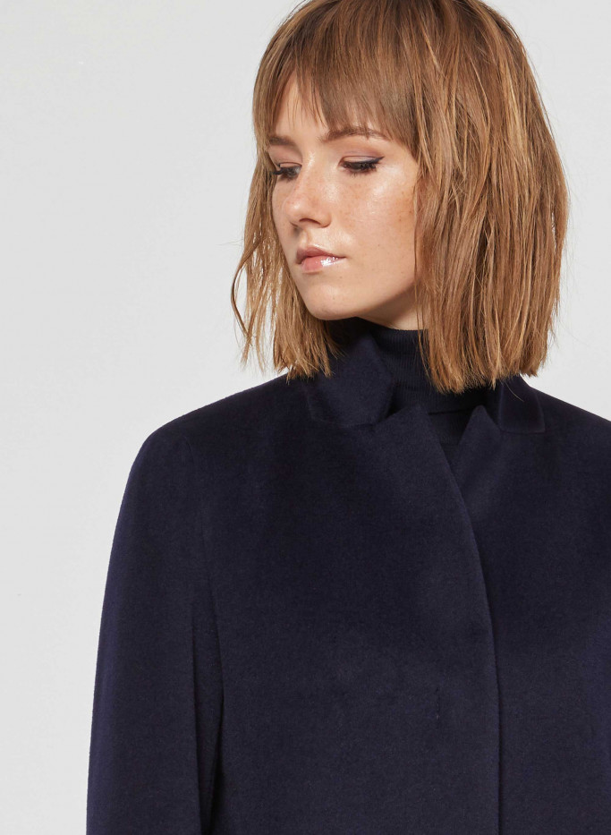 Wool Coat With Inverted Notch Collar Cinzia Rocca   Wool Coat With Inverted Notch Collar 