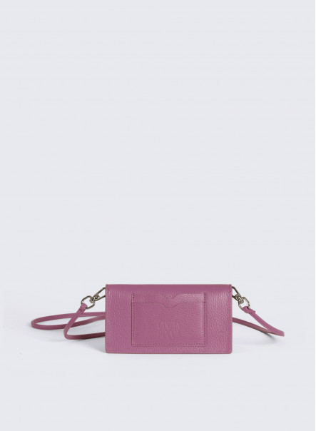 Purple crossbody phone bag in genuine leather | Cinzia Rocca