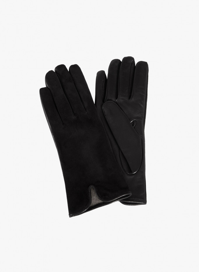 Wristle length black suede gloves | Cinzia Rocca