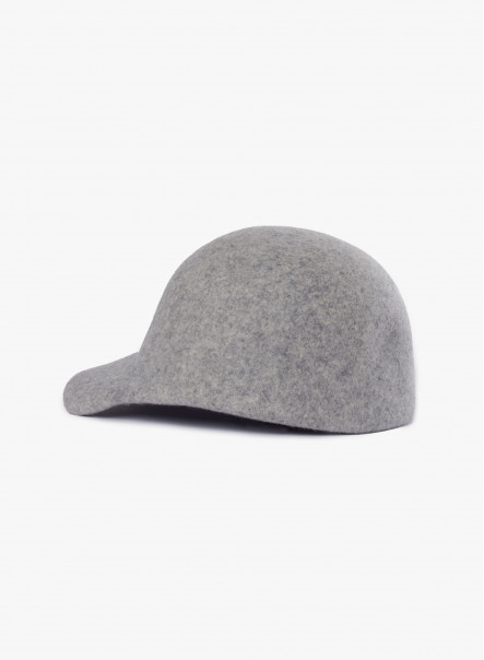 Light grey wool felt baseball hat | Cinzia Rocca