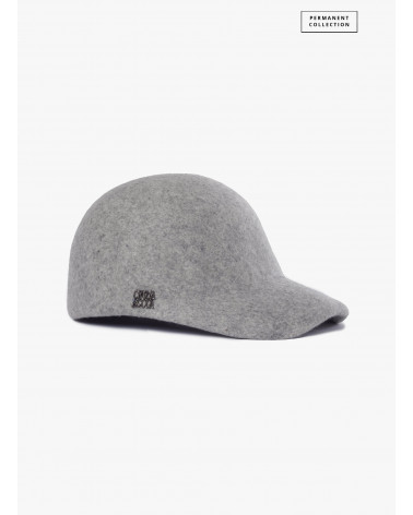 Light grey wool felt baseball hat